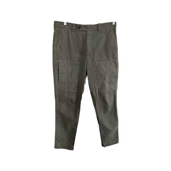 Brunello Cucinelli Men’s Cotton Cargo Pants Size 48 (32x30) Olive Green